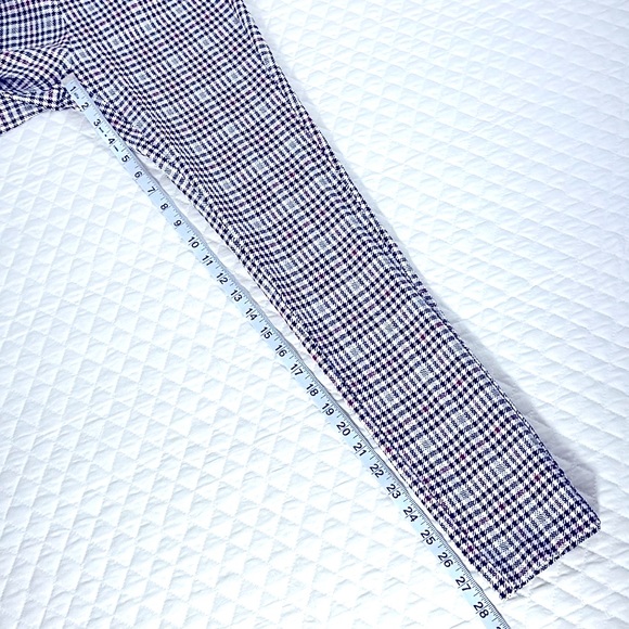 Michael KORS Pull On Stretch Pants. Ankle/Cropped. Black & Burgundy on White. SM - Picture 7 of 10